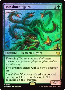 Mossborn Hydra *Foil* - FDN - NM - Magic The Gathering - MTG - Image 1