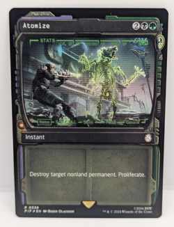 Atomize (Showcase) Universes Beyond: Fallout Foil NM MTG - Image 1