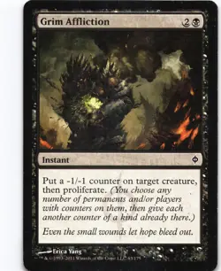 Grim Affliction C New Phyrexia 63 NPH - Image 1
