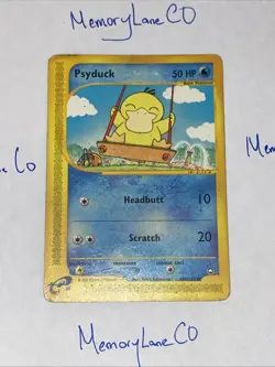 Pokemon Psyduck Aquapolis 104/147 Regular English 2002 Basic Common 50HP - Image 1