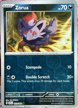 Zorua Reverse Holo - 031/064 - Shrouded Fable Pokemon 2024 - Image 1