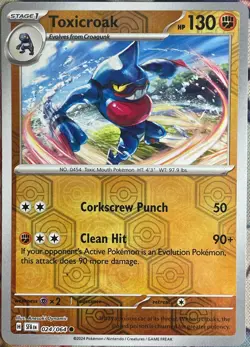 Toxicroak Reverse Holo - 024/064 - Shrouded Fable Pokemon 2024 - Image 1
