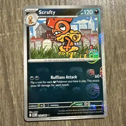 Pokemon TCG Scrafty 058/086 Master Ball Pattern White Flare Near Mint English - Image 1