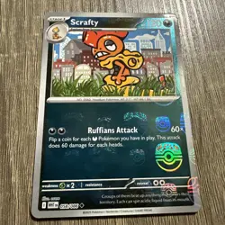 Pokemon TCG Scrafty 058/086 Master Ball Pattern White Flare Near Mint English - Image 2
