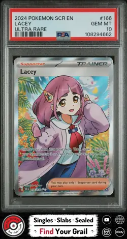 PSA 10 GEM MT Lacey Full Art #166 2024 Pokemon Stellar Crown - Image 1