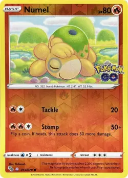 Reverse Holofoil - Numel (Peelable Ditto) - 013/078 / NM / English Pokemon TCG - Image 1
