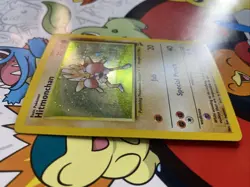 Pokemon Hitmonchan Holo 8/130 Base Set 2 WOTC Vintage Holo LP - Image 2