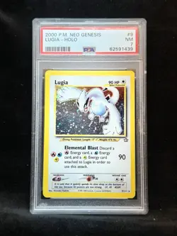 2000 Pokemon Neo Genesis Lugia Holo PSA 7 #9 - Image 1