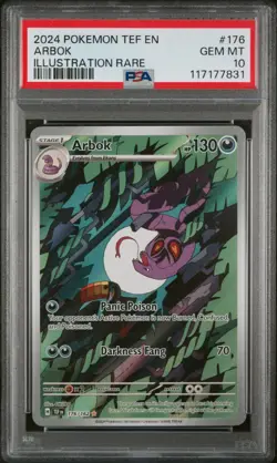 Pokemon 2024 Arbok 176/162 Illustration Rare Temporal Forces GEM MINT PSA 10 - Image 1