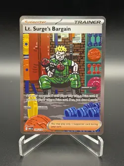 185/132 Lt. Surge's Bargain : Special Illustration Rare : Mega Evolution Pokemon - Image 2