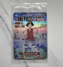 One Piece Monkey.D.Luffy College Basketball US Voyage P-055 Gonzaga Promo Sealed - Image 1
