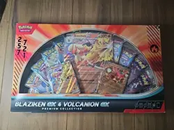 Pokemon TCG: Blaziken ex & Volcanion ex Premium Collection New JTG and destined - Image 1