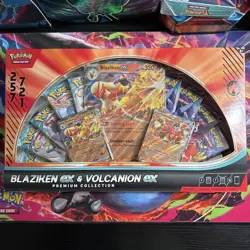 Pokemon TCG: Blaziken ex & Volcanion ex Premium Collection Box - Image 1