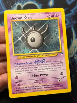 Unown 29/105 Neo Destiny Non Holo Pokemon Card LP - - Image 4