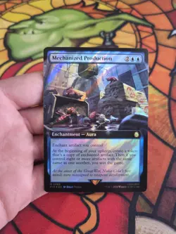 Mechanized Production (Extended Art) (Surge Foil) Fallout MTG NM - Image 1