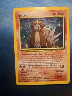 Pokemon TCG Entei Neo Revelation Holo Rare Card 6/64 HP-Damaged - Image 1