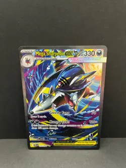 Mega Sharpedo ex 127/094 Special Illustration SIR Pokemon Phantasmal Flames - Image 1