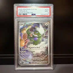 2025 POKEMON SVP EN-SV WHITE FLARE ETB PROMO #210 TORNADUS PSA 9 - Image 1