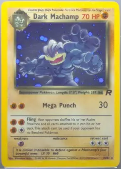 Dark Machamp 10/82 Pokemon Team Rocket Holographic Card - Image 1