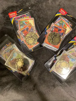 Pokemon Mega Evolution Booster Bundle Magcargo Greedent 4 Pack Deal Sealed New - Image 1