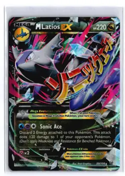 Pokemon M LATIOS EX 59/108 Ultra Rare Holo (XY Roaring Skies) LP/Light Play - Image 1