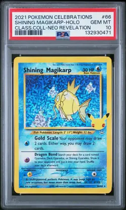 2021 POKEMON CELEBRATIONS CLASSIC COLL #66 SHINING MAGIKARP-HOLO PSA 10 - Image 1