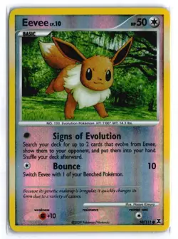 Pokemon EEVEE 59/111 Reverse Holo (Rising Rivals) LP/Light Play - Image 1