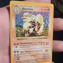 Pokemon TCG Arcanine Base Set 23/102 Rare Holo 100HP Vintage Card - Image 2
