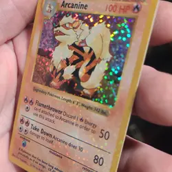 Pokemon TCG Arcanine Base Set 23/102 Rare Holo 100HP Vintage Card - Image 3
