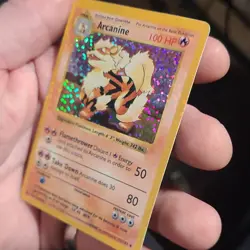 Pokemon TCG Arcanine Base Set 23/102 Rare Holo 100HP Vintage Card - Image 4