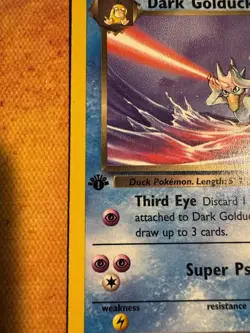 2000 Pokemon - 1st Edition Dark Golduck 37/82 Team Rocket Non-Holo LP Vintage - Image 2