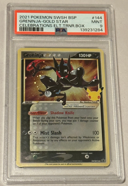Greninja Gold Star SWSH144 Sword & Shield Promo Holo PSA Graded Mint 9 Pokemon - Image 1