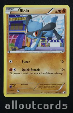 2013 Pokemon Black & White Legendary Treasures Riolu 79/113 NM/M - Image 1
