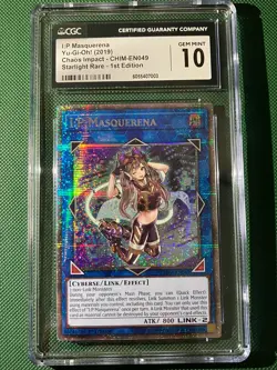 Yugioh I:P Masquerena CHIM-EN049 Starlight Rare 1st Edition CGC 10 Gem Mint - Image 1