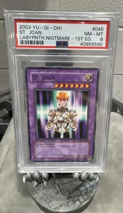 St Joan 1st Ed. YuGiOh Labyrinth of Nightmare #LON-045 2003 PSA 8 - Image 1