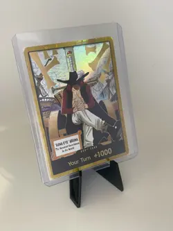 DON!! Card Dracule Mihawk Gold One Piece OP14 The Azure Sea's Seven NM - Image 2