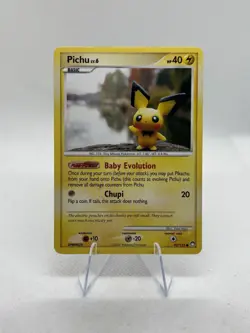 Pichu 93/123 2007 Mysterious Treasures Pokemon Card TCG Yuka Morii Common M/NM - Image 1