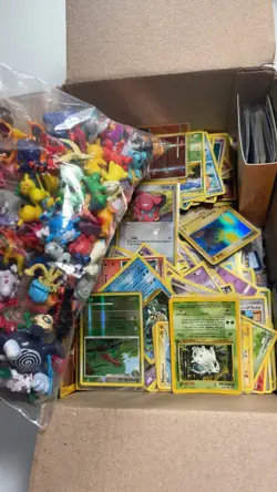 MASSIVE Pokemon box of cards, mini binder, and toys! 1995 - 2024 VINTAGE/Modern - Image 1