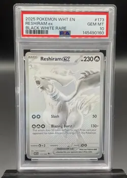 Reshiram ex 173/086 Sv: White Flare Black White Rare Holo PSA 10 Pokemon Card - Image 1