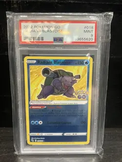 PSA 9 2022 Pokemon GO Radiant Blastoise 018/078 Graded Slab TCG Card. - Image 1