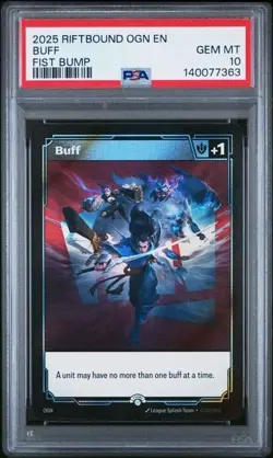 Riot Fist Bump Buff Promo Foil Card - Riftbound - PSA 10 - Image 1