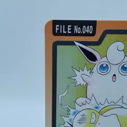 Pokemon Cards Bandai Carddass Wigglytuf File No.040 1997 EX Japanese i759 - Image 2