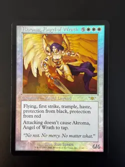 MTG Akroma, Angel of Wrath FOIL, Legions, NM+, Magic the Gathering 2003 - Image 3