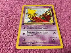 Pokemon Abra 49/82 Team Rocket FIRST EDITION - Image 1