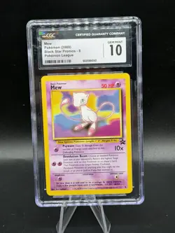 2000 POKEMON BLACK STAR PROMOS POKEMON LEAGUE #8 MEW CGC 10 GEM MINT - Image 1
