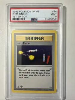 Pokemon PSA 9 1st Edition Item Finder 074/102 Base Set (Shadowless) - Image 1