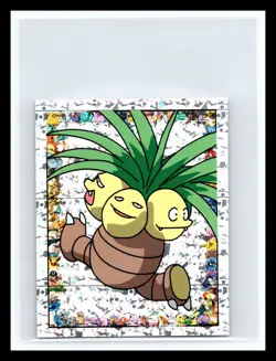 💥 Exeggutor Merlin Pokemon 1999 Vintage Album Sticker Silver Prism Holo # S16 - Image 1