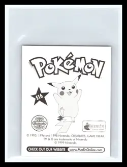 💥 Exeggutor Merlin Pokemon 1999 Vintage Album Sticker Silver Prism Holo # S16 - Image 2