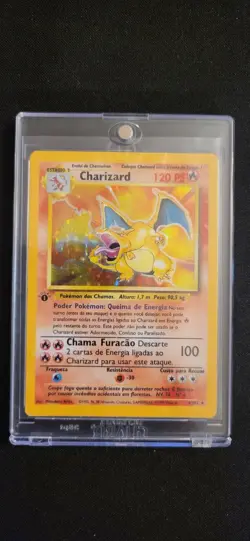 Pokemon TCG Charizard 1st Edition Portuguese Base Set - Image 1