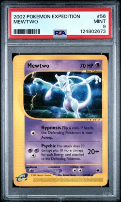2002 POKEMON EXPEDITION #56 MEWTWO PSA 9 - Image 1